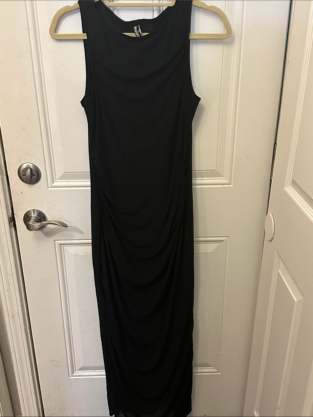 Elegant Classy Sleeveless Black Maxi Dress - by BTFBM size M medium NWT goth